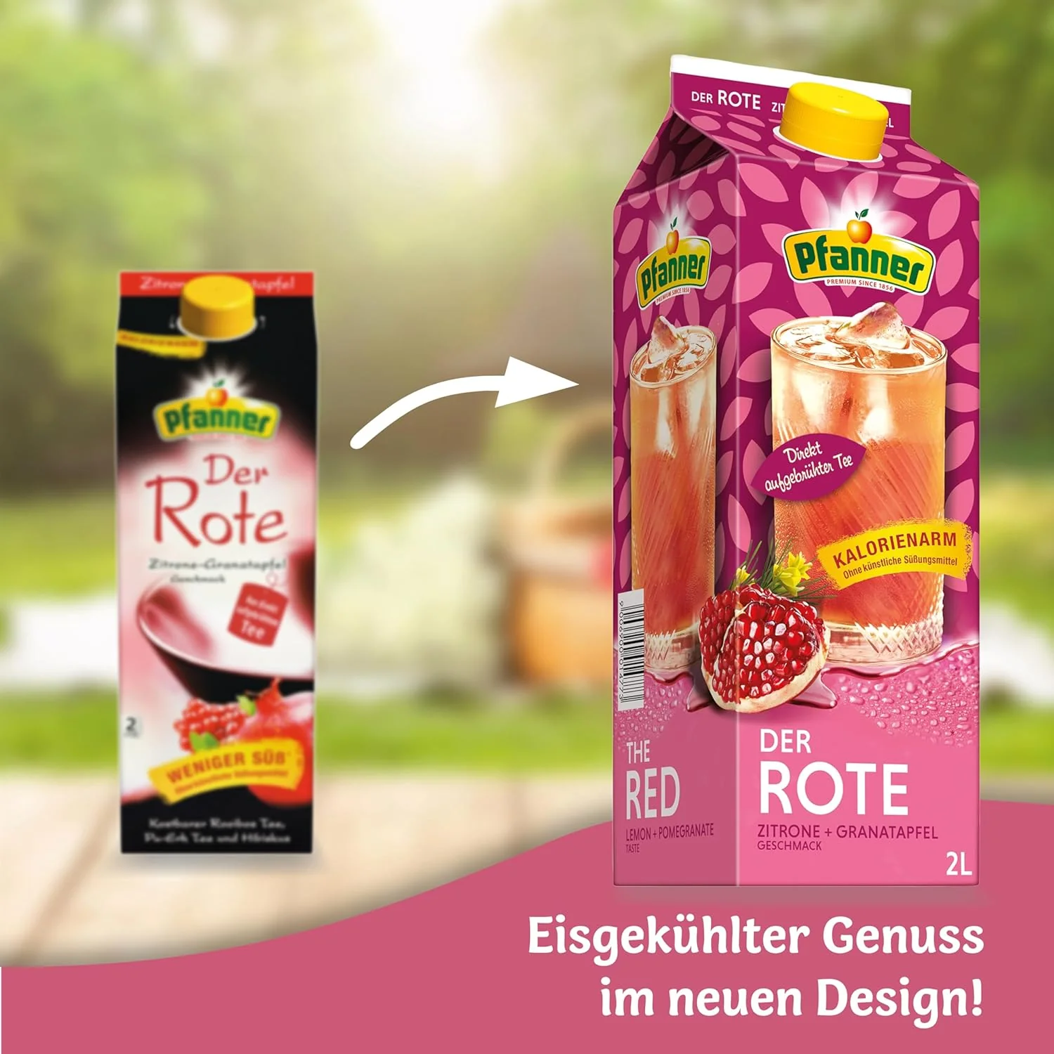Pfanner «Der Rote» Zitrone-Granatapfel kalorienarm - 6x2L - Image 2