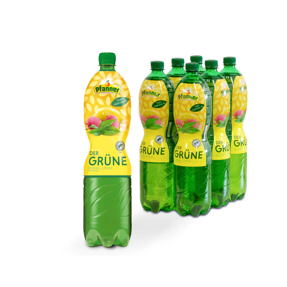 Pfanner Grüner Tee Zitrone-Lychee - 6x1.5L - Image 2