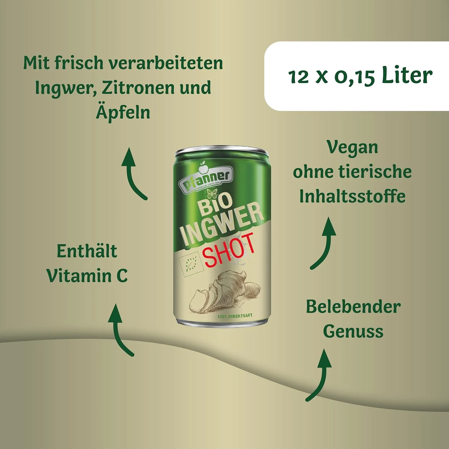 Pfanner Bio Ingwer Shot - 12x0.15L - Image 3