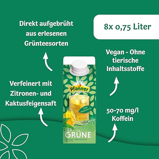 Pfanner Der Grüne - Zitrone Kaktusfeige - 8x0.75L - Image 4