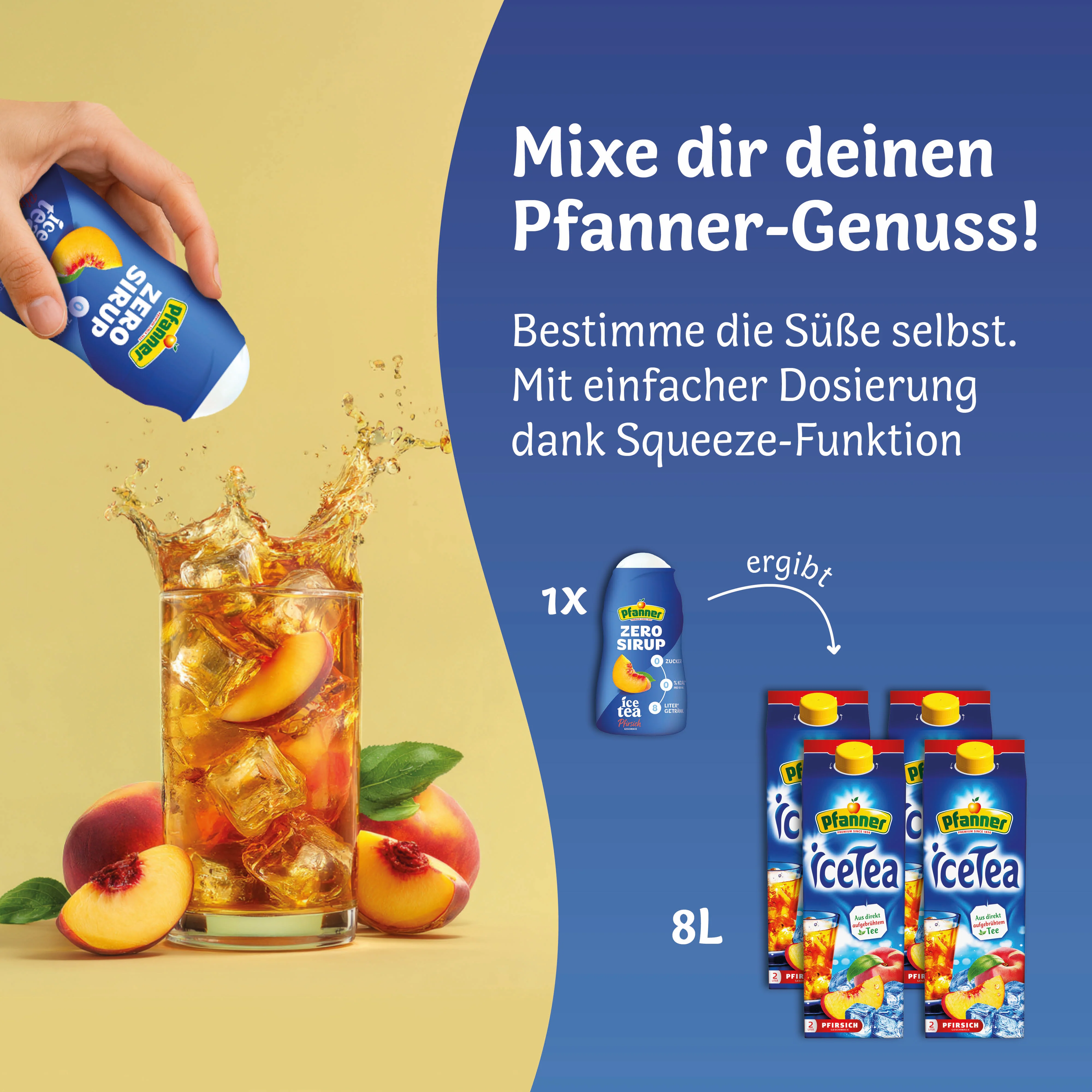 Pfanner Eistee Pfirsich Zero Sirup 1:140 (57ml) - Image 3