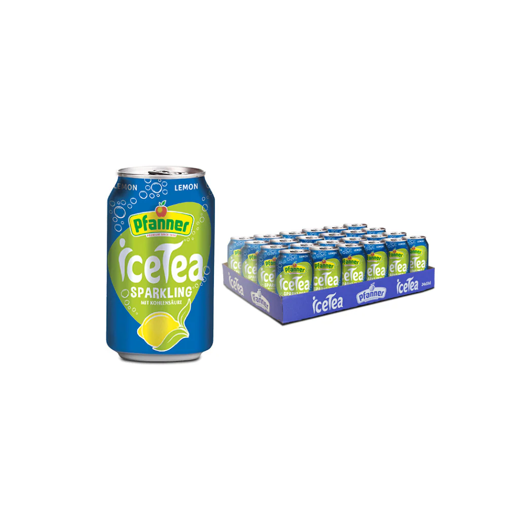 Pfanner Eistee Sparkling Zitrone - 24x0.33L