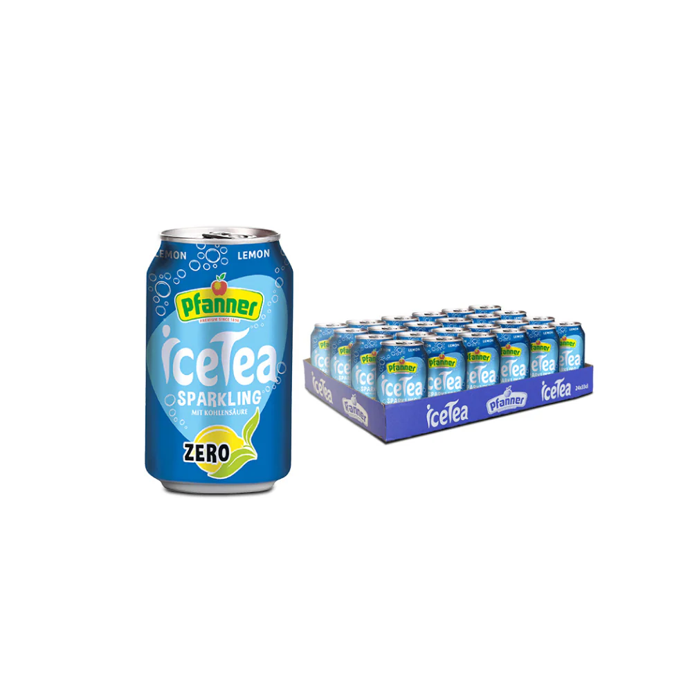 Pfanner Eistee Sparkling Zitrone Zero - 24x0.33L