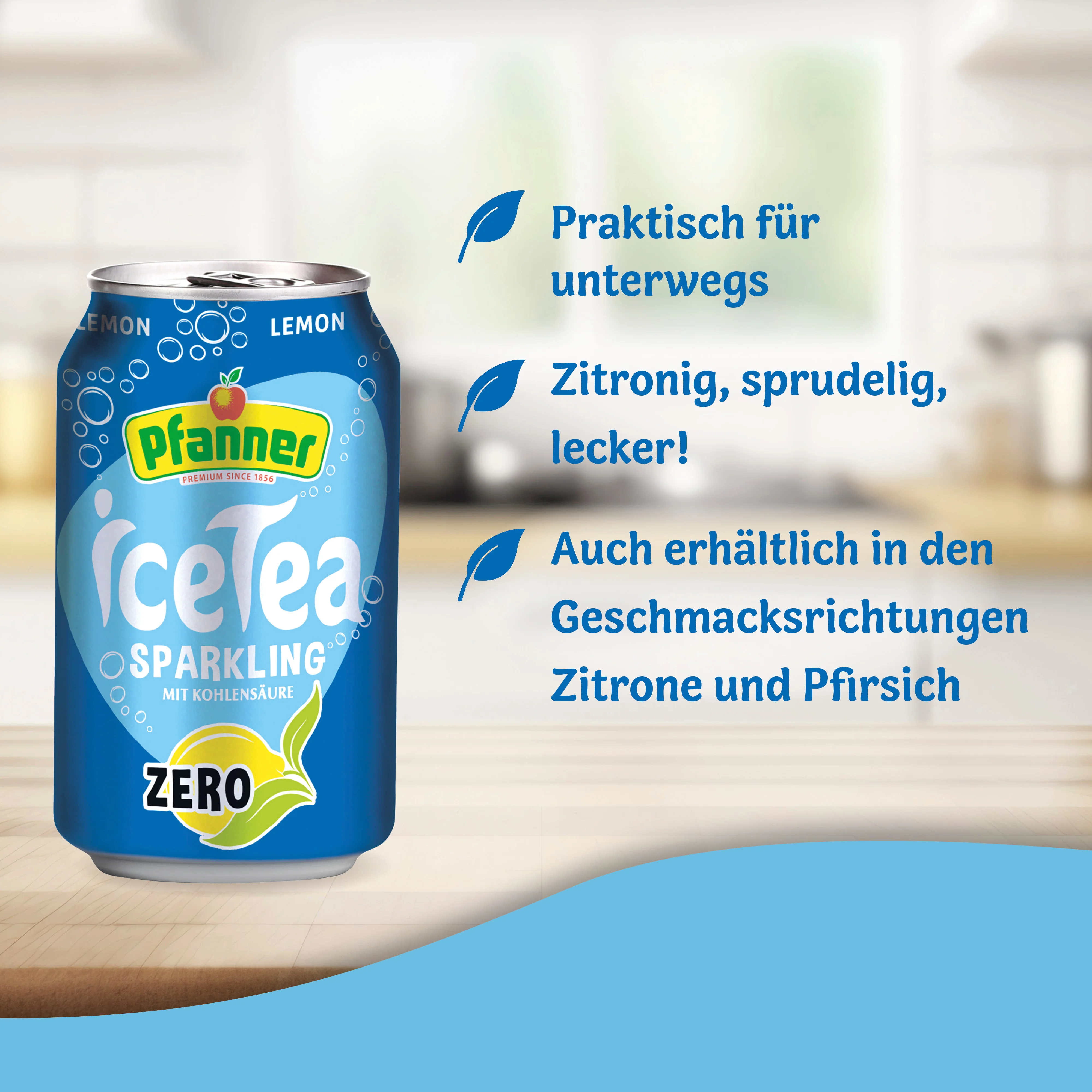 Pfanner Eistee Sparkling Zitrone Zero - 24x0.33L - Image 2