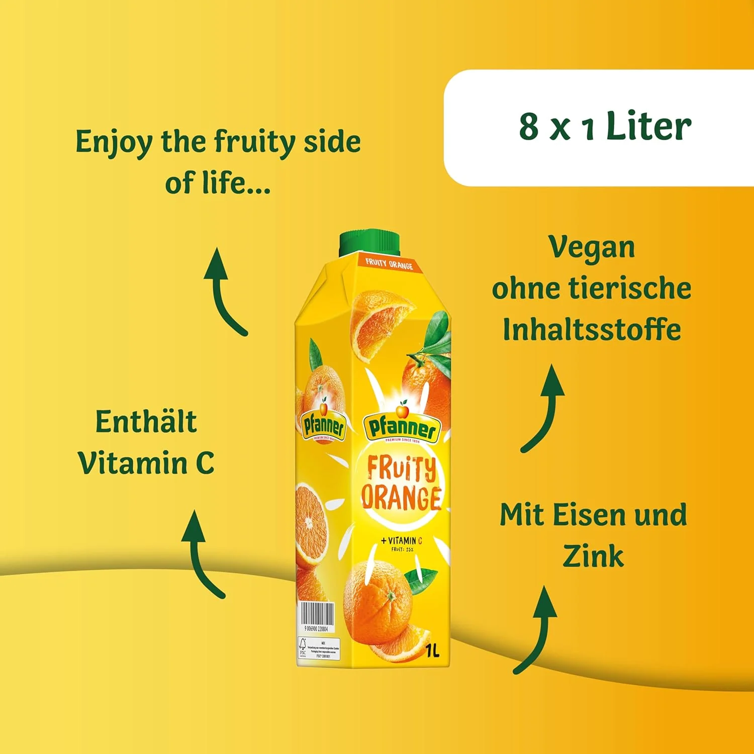 Pfanner Fruity Orange 25% - 8x1L - Image 4
